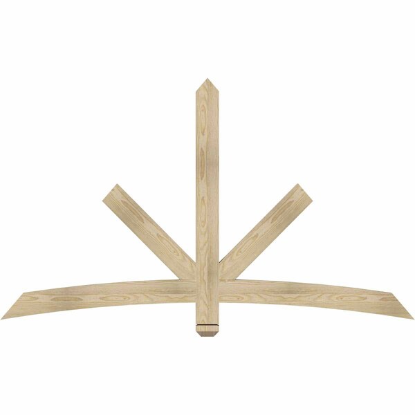 Ekena Millwork Alberta Rough Sawn Timber Gable Bracket, Douglas Fir, 72"W x 42"H x 2"D x 4"F, 14/12 Pitch GBW072X42X0204ALB00RDF - main